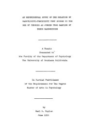 cover of the book An experimental study of the relation of masculinity-femininity test scores to the sex of persons as judged from samples of their handwriting