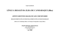 cover of the book Língua Bijagó da Ilha de Canhabaque (Bko). Apontamentos gramaticais e dicionário Bijagó-Português-Guineense & Português-Guineense-Bijagó