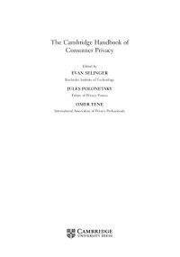 cover of the book The Cambridge Handbook Of Consumer Privacy