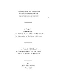 cover of the book Proposed rules and regulations for the government of the Bloomfield School District