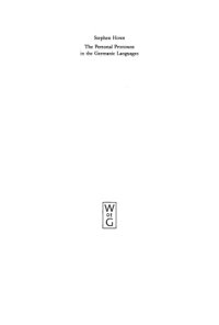 cover of the book The Personal Pronouns in the Germanic Languages A Study of Personal Pronoun Morphology and Change in the Germanic Languages from the First Records to the Present Day