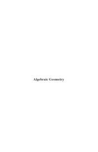 cover of the book Algebraic Geometry