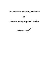 cover of the book The Sorrows Of Young Werther