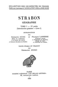 cover of the book Strabon: Géographie. Tome I, 1re partie: Introduction générale. Livre I