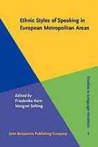 cover of the book Ethnic styles of speaking in European metropolitan areas