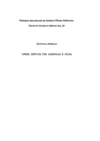 cover of the book Opere diffuse per exemplar e pecia