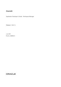 cover of the book Oracle 9i. Application Developer's Guide - Workspace Manager (Part No. A88806-01) (Release 9.0.1)