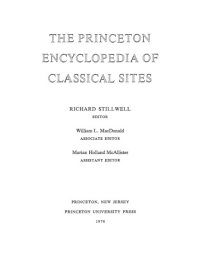 cover of the book The Princeton Encyclopedia of Classical Sites