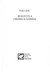 cover of the book Bevezetés a lineáris algebrába