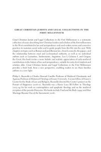 cover of the book Great Christian Jurists and Legal Collections in the First Millennium