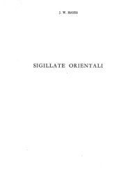 cover of the book Sigillate Orientali