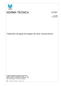 cover of the book Tratamento de águas de lavagem de cana: manual técnico