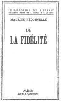 cover of the book De la Fidélité