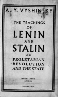 cover of the book The Teachings of Lenin and Stalin on Proletarian Revolution and the State