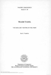 cover of the book Traim Tasol: Vocabulary Testing in Tok Pisin