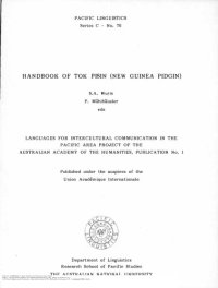 cover of the book Handbook of Tok Pisin (New Guinea Pidgin)