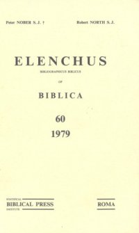 cover of the book Elenchus Bibliographicus Biblicus of Biblica 60