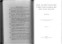 cover of the book Die altrussische Urkundensprache der Stadt Polozk