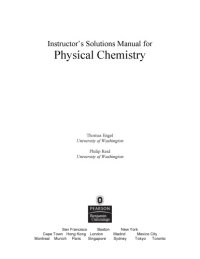 cover of the book Solution Manual for Physical Chemistry