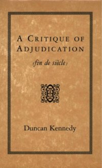 cover of the book A critique of adjudication