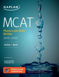 cover of the book Kaplan MCAT Physics and Math Review 2019-2020