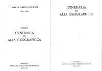 cover of the book Itineraria et alia geographica