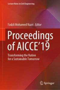 cover of the book Proceedings of AICCE'19: Transforming the Nation for a Sustainable Tomorrow