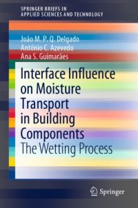 cover of the book Interface Influence on Moisture Transport in Building Components: The Wetting Process