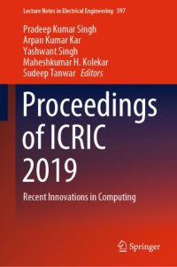 cover of the book Proceedings of ICRIC 2019 : Recent Innovations in Computing