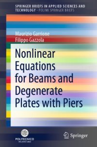 cover of the book Nonlinear Equations for Beams and Degenerate Plates with Piers