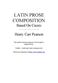 cover of the book HCP latin prose composition