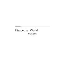 cover of the book Elizabethan World RL. Biographies