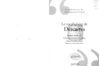 cover of the book Le Vocabulaire de Descartes