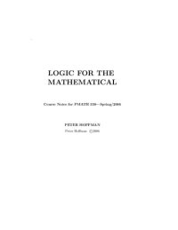 cover of the book Logic for the Mathematical