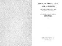 cover of the book Logical Positivism and Analysis