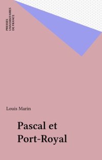 cover of the book Pascal et Port-Royal