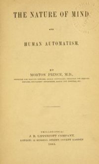 cover of the book The Nature of Mind and Human Automatism