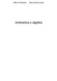 cover of the book Aritmetica e algebra