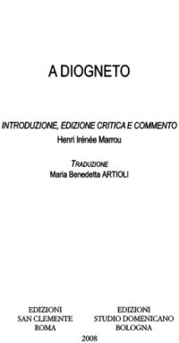 cover of the book A Diogneto. Introduzione, edizione critica e commento