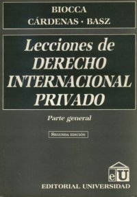 cover of the book Lecciones de derecho internacional privado : parte general