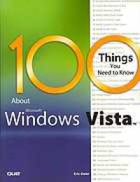 cover of the book 100 things you need to know about Microsoft Windows Vista