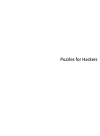 cover of the book Puzzles for Hackers