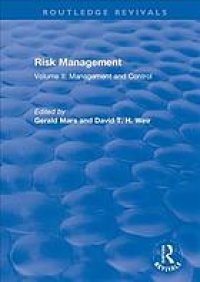 cover of the book Risk management. Volume II, Management and control