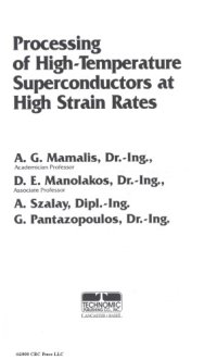 cover of the book Processing of High-Temperature Superconductors at High Strain