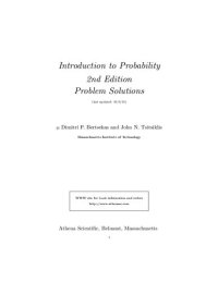 cover of the book Introduction to Probability 2nd Edition Problem Solutions