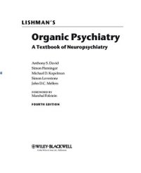 cover of the book Lishman's Organic Psychiatry: A Textbook of Neuropsychiatry