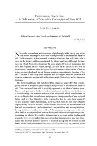 cover of the book Determining One's Fate: A Delineation of Nietzsche's Conception of Free Will