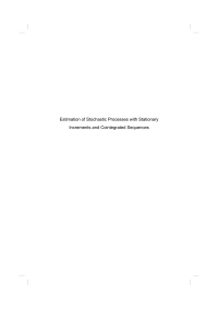 cover of the book Estimation of Stochastic Processes with Stationary Increments and Cointegrated Sequences