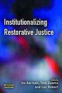 cover of the book Institutionalizing restorative justice