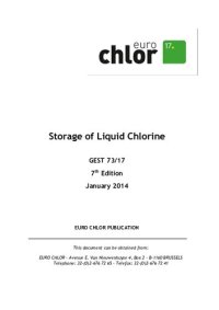 cover of the book GEST 73/17 - Storage of Liquid Chlorine